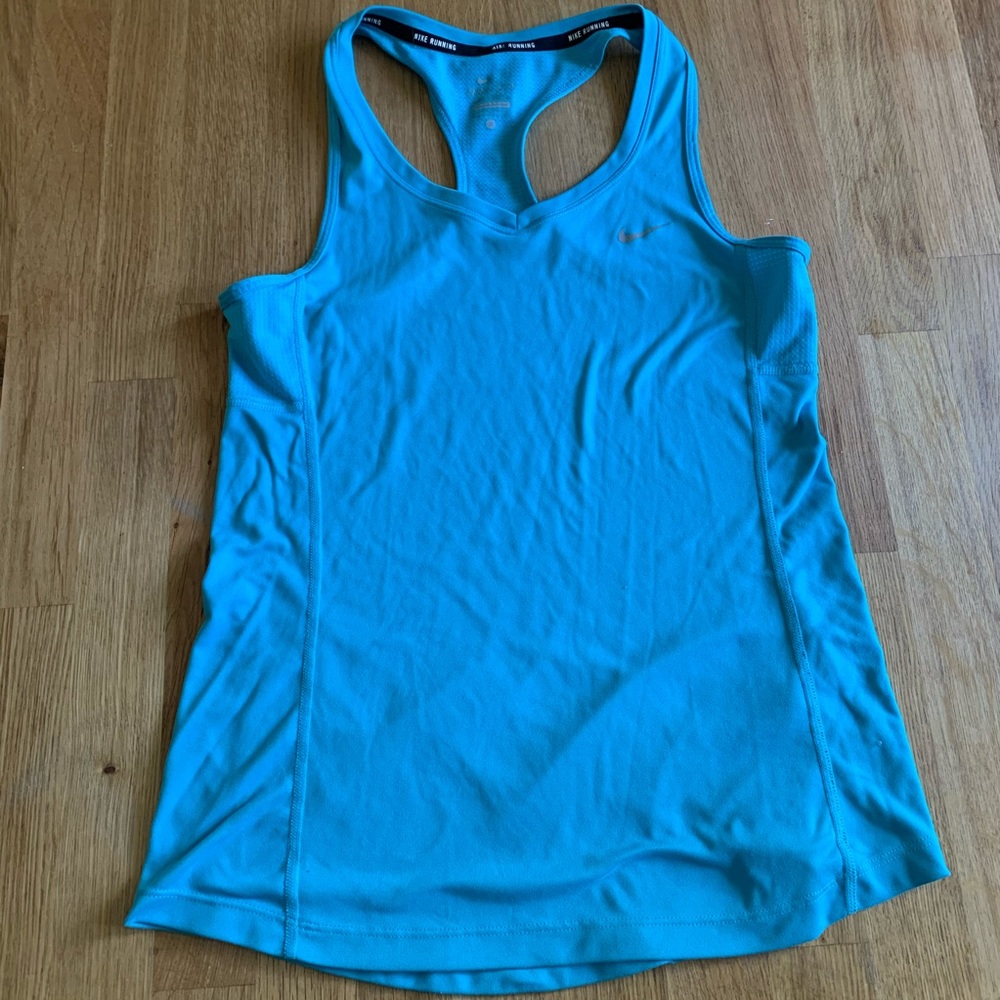 Blue Nike Razorback Running Tank